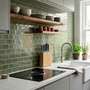 MEDITERRANEAN OLIVE MOSAIC WALL TILES (62.5x125mm)